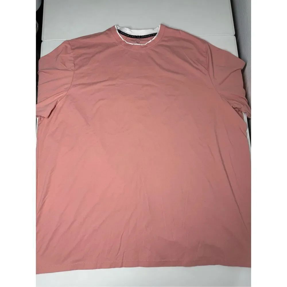 O’NEILL Men’s T-SHIRT Dust Pink White Trim Cotton Blend Size 3XL